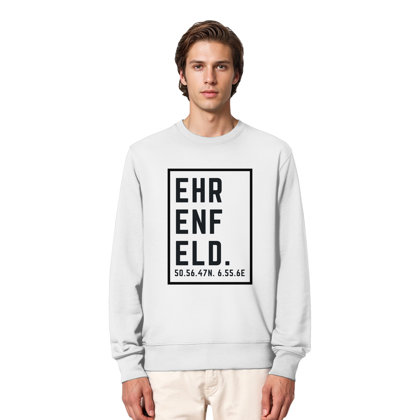 Ehrenfeld Koordinaten (großer Druck auf der Brust) - Organic Lightweight Sweatshirt