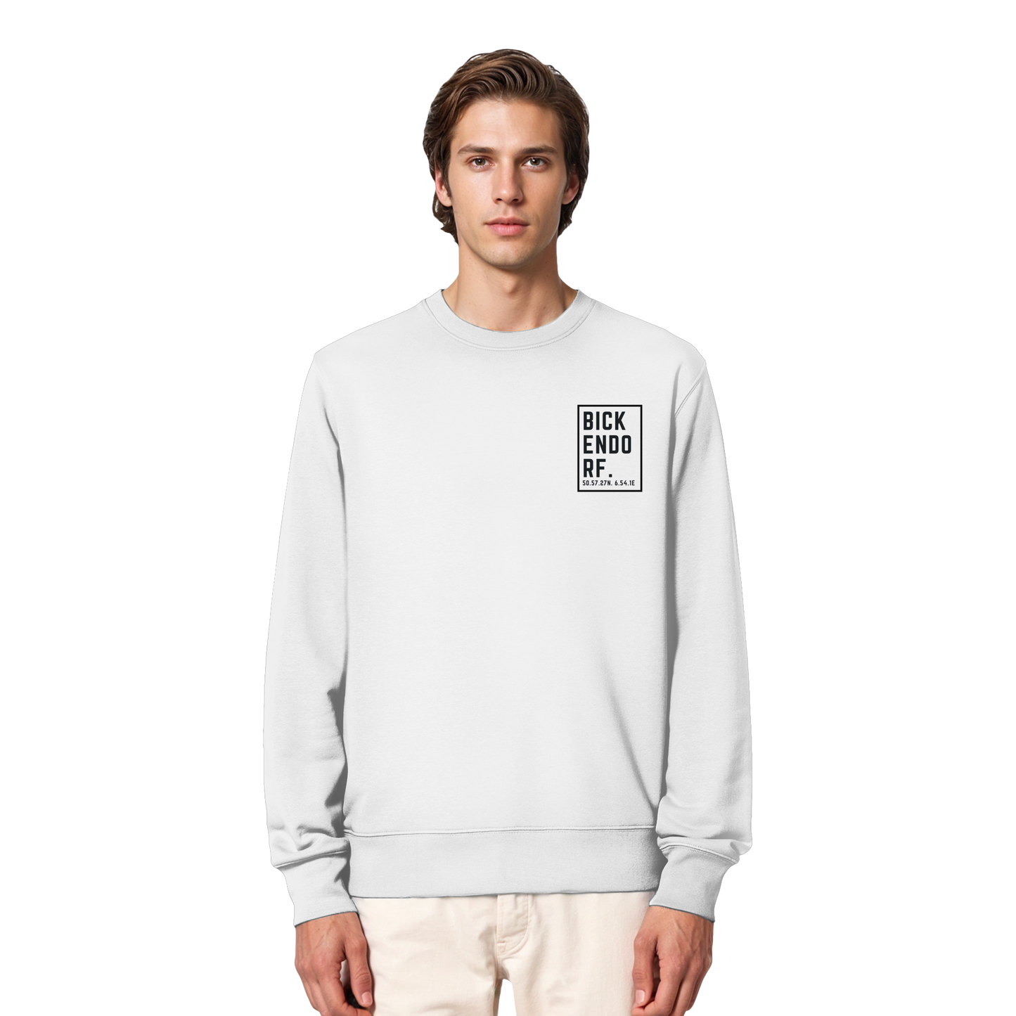 Bickendorf Koordinaten (kleiner Druck auf der Brust) - Organic Lightweight Sweatshirt