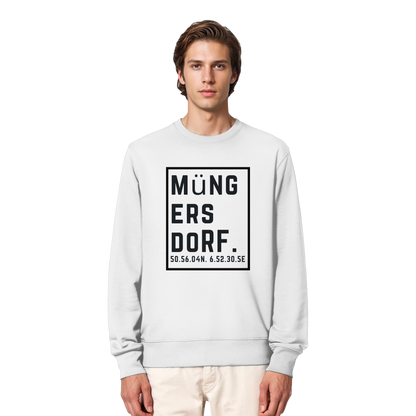 Müngersdorf Koordinaten (großer Druck auf der Brust) - Organic Lightweight Sweatshirt