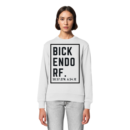 Bickendorf Koordinaten (großer Druck auf der Brust) - Organic Lightweight Sweatshirt