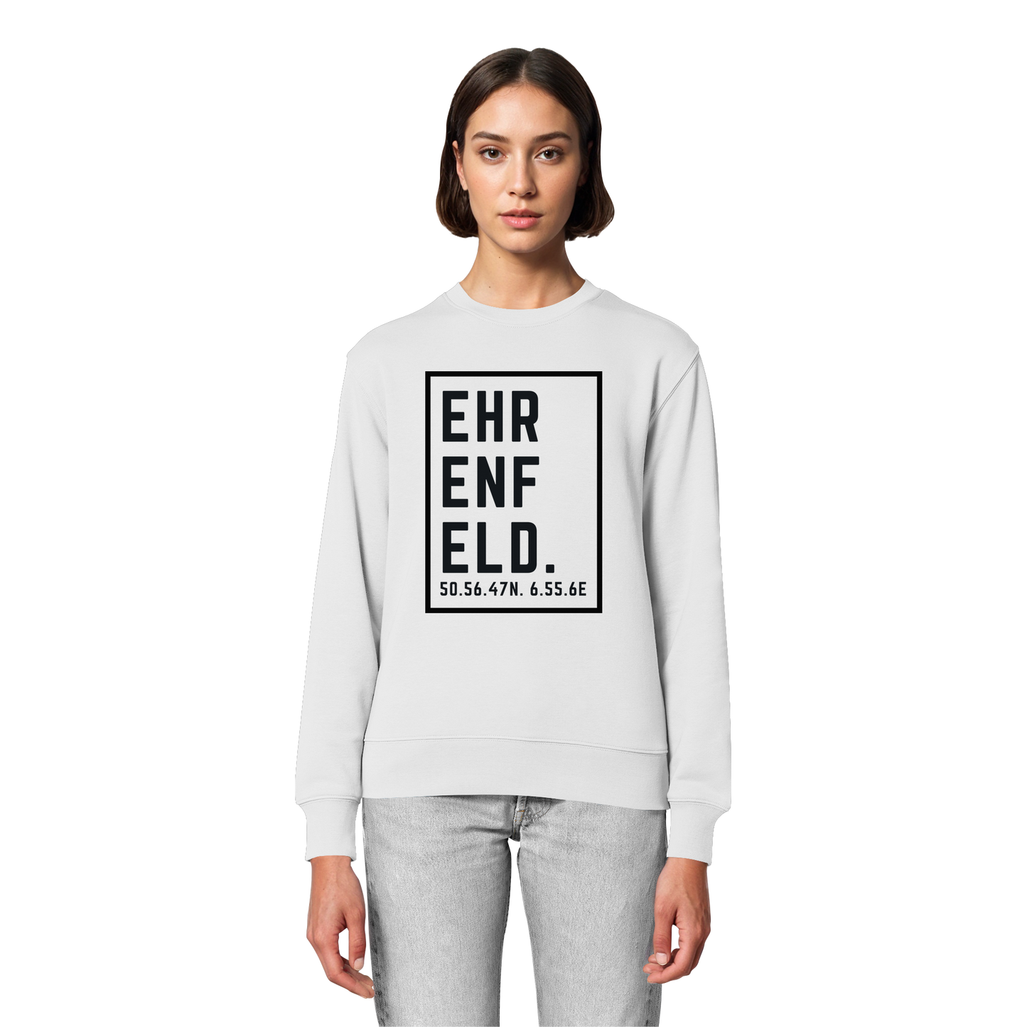 Ehrenfeld Koordinaten (großer Druck auf der Brust) - Organic Lightweight Sweatshirt