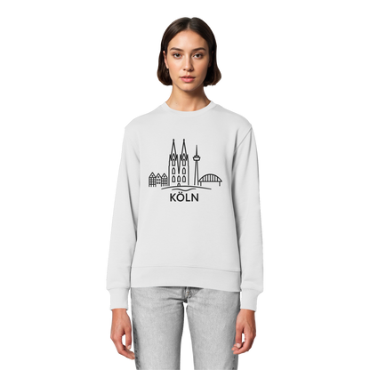 Köln Skyline (großer Druck auf der Brust) - Organic Lightweight Sweatshirt