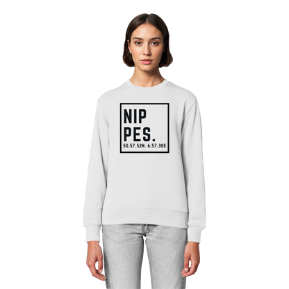 Nippes Koordinaten (großer Druck auf der Brust) - Organic Lightweight Sweatshirt