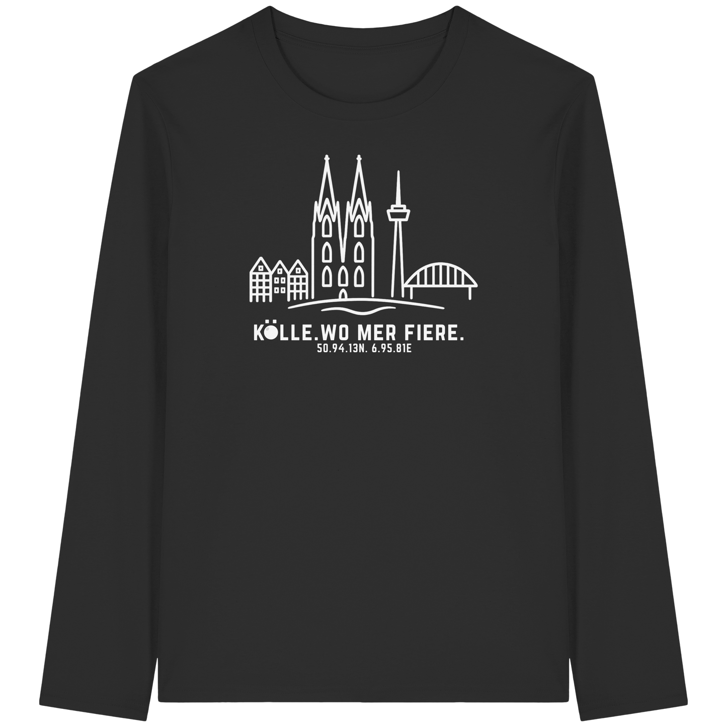 Skyline Fiere Druck - Organic Longsleeve T-Shirt