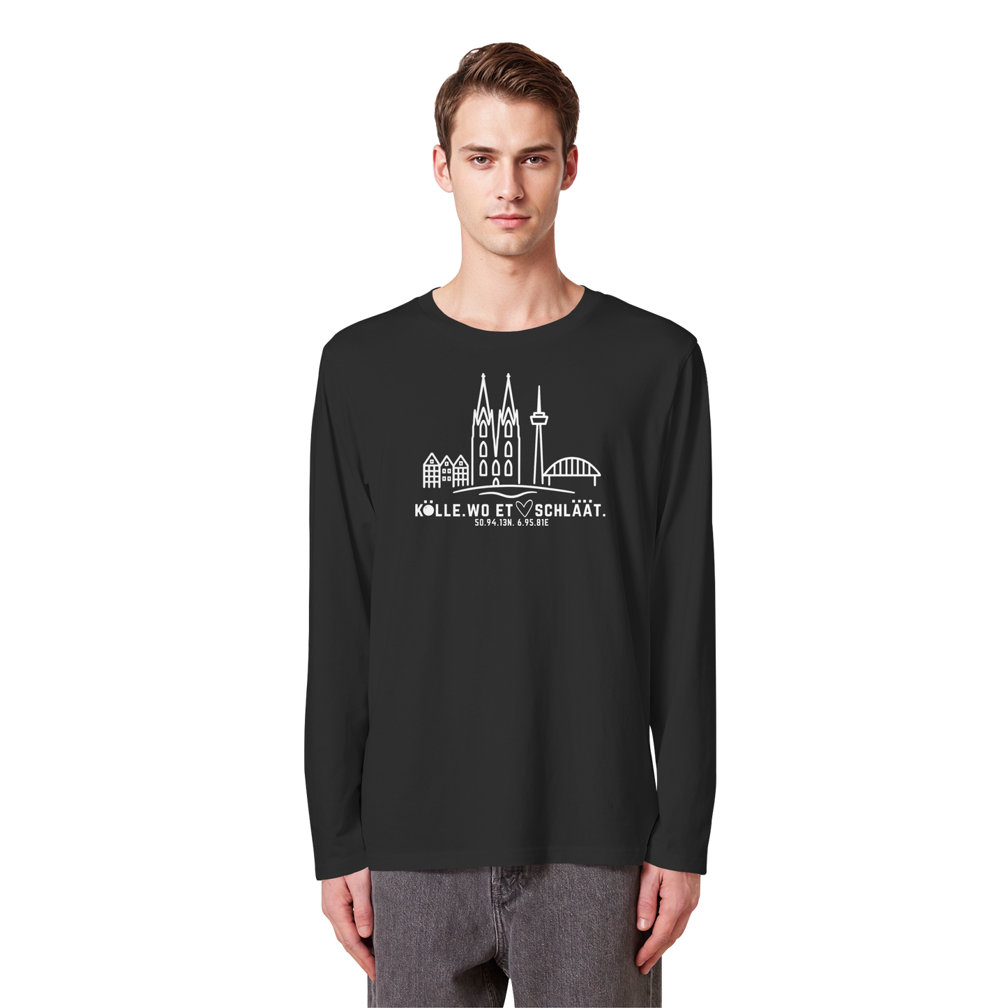 Skyline Hätz Druck  - Organic Longsleeve T-Shirt