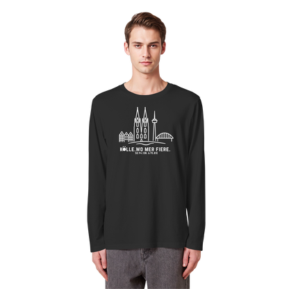 Skyline Fiere Druck - Organic Longsleeve T-Shirt
