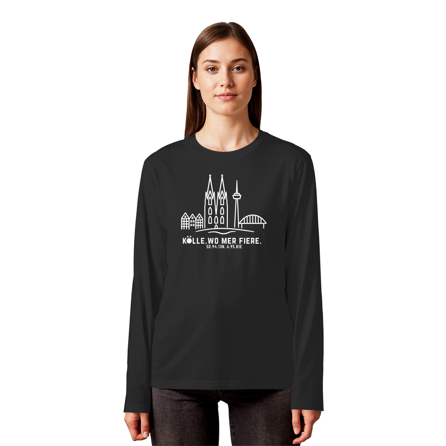 Skyline Fiere Druck - Organic Longsleeve T-Shirt