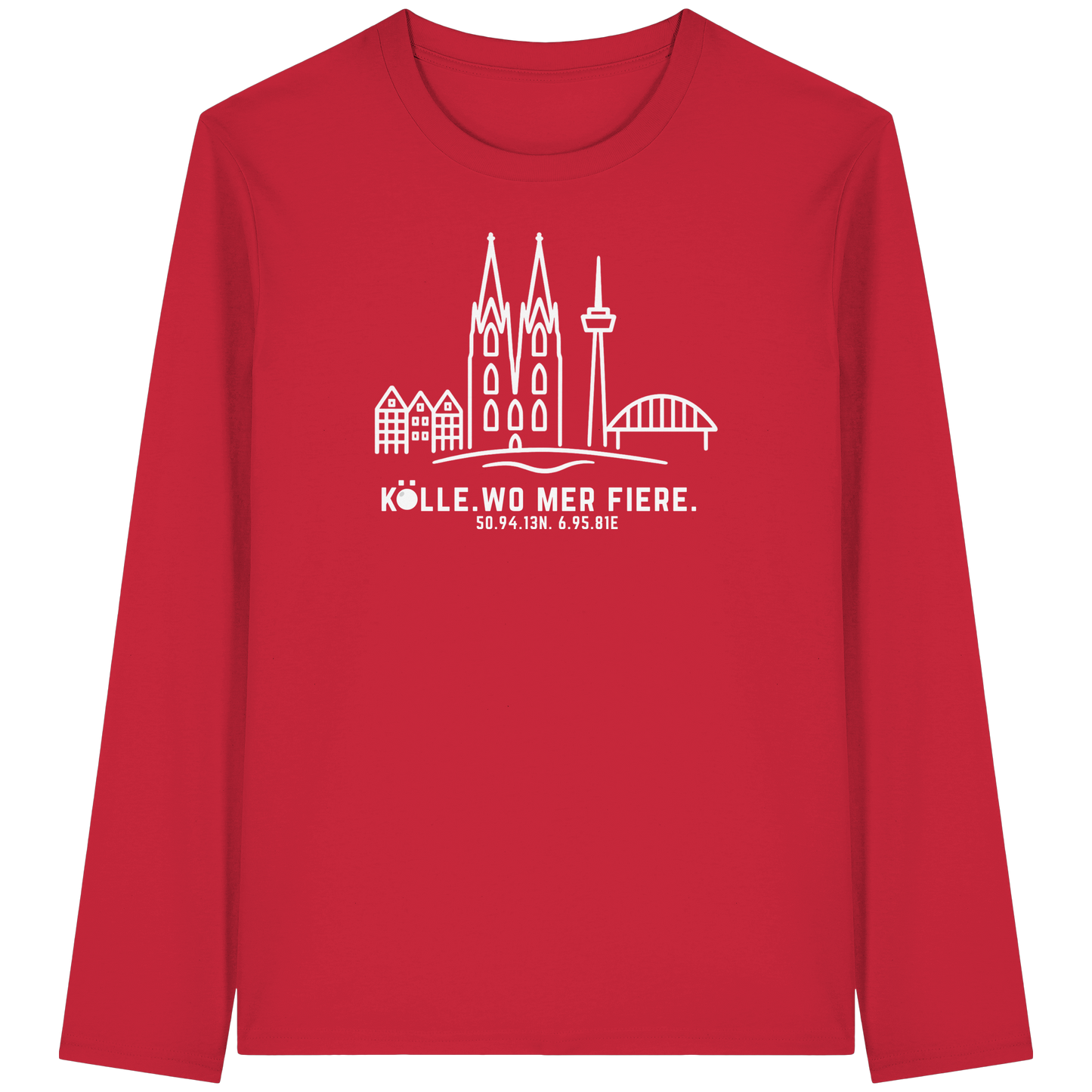 Skyline Fiere Druck - Organic Longsleeve T-Shirt