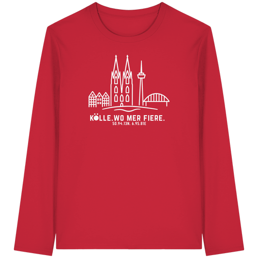 Skyline Fiere Druck - Organic Longsleeve T-Shirt