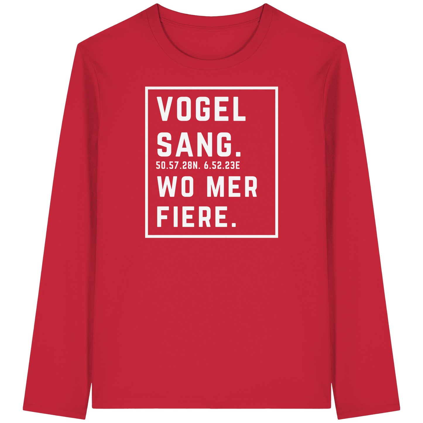 Vogelsang Fiere Druck - Organic Longsleeve T-Shirt