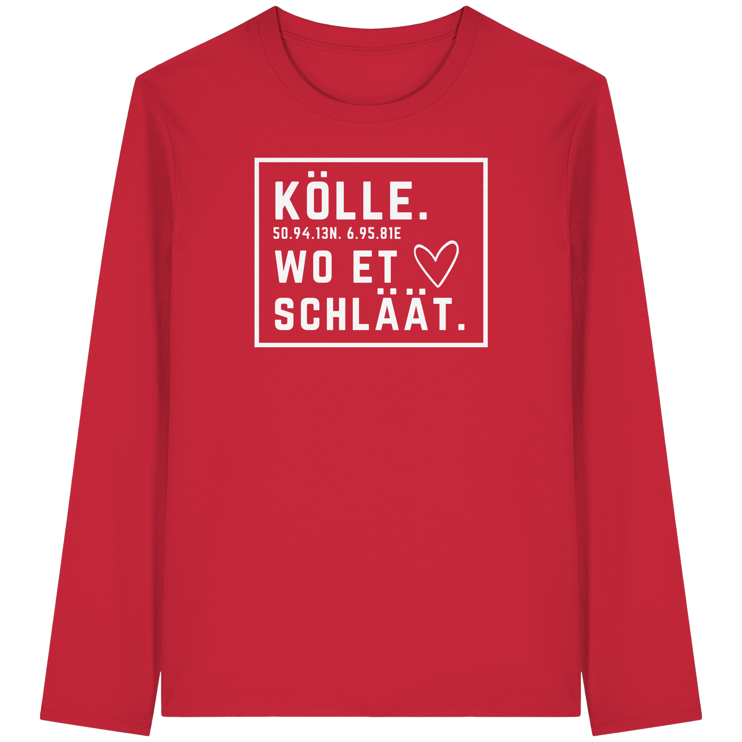 Kölle Hätz Druck - Organic Longsleeve T-Shirt