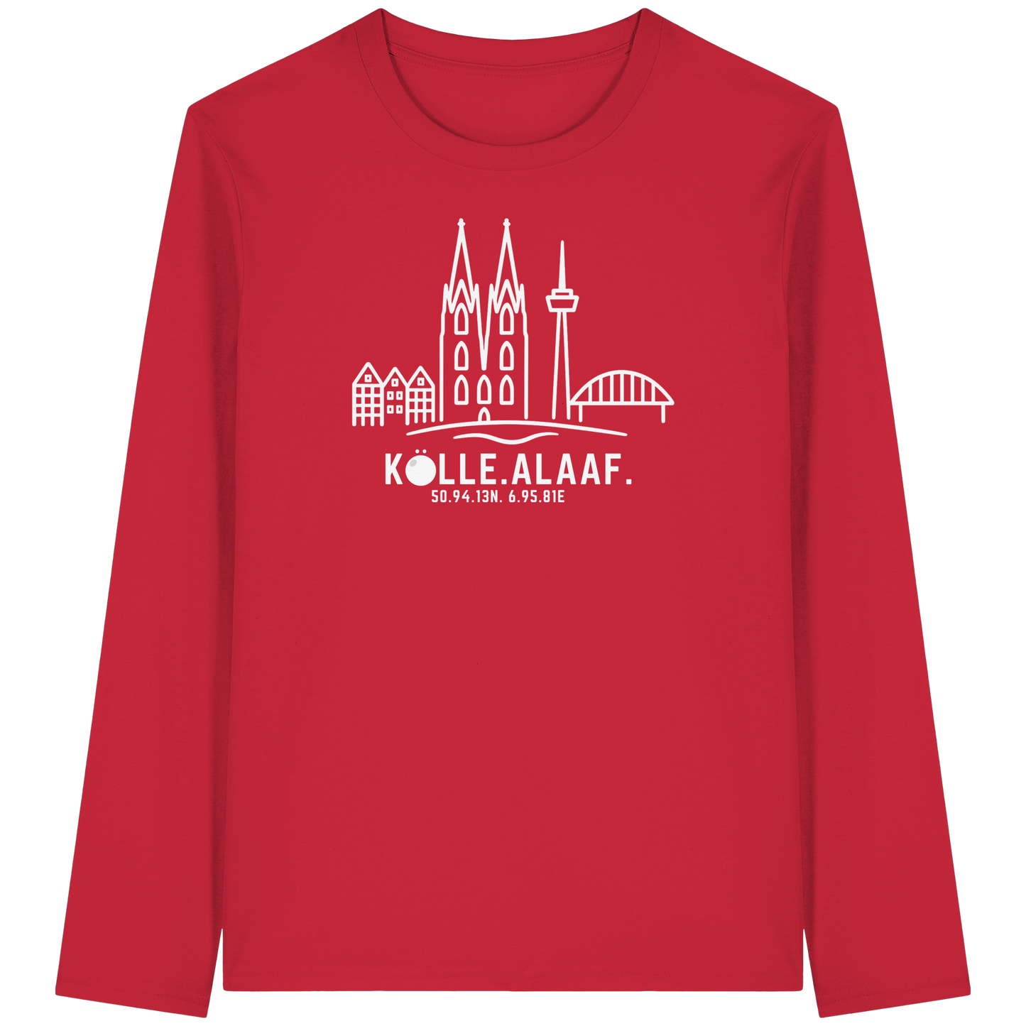Skyline Alaaf Druck - Organic Longsleeve T-Shirt