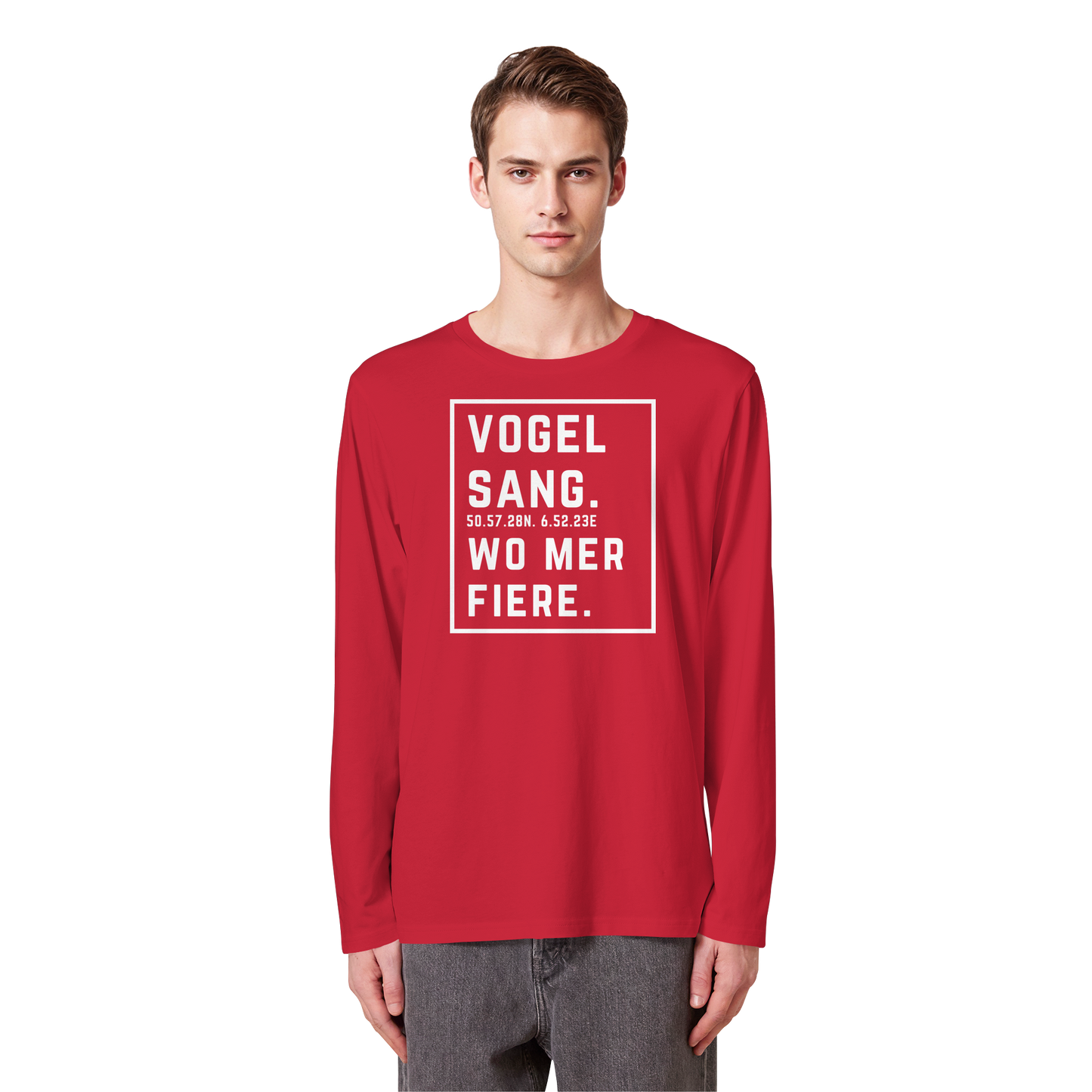 Vogelsang Fiere Druck - Organic Longsleeve T-Shirt