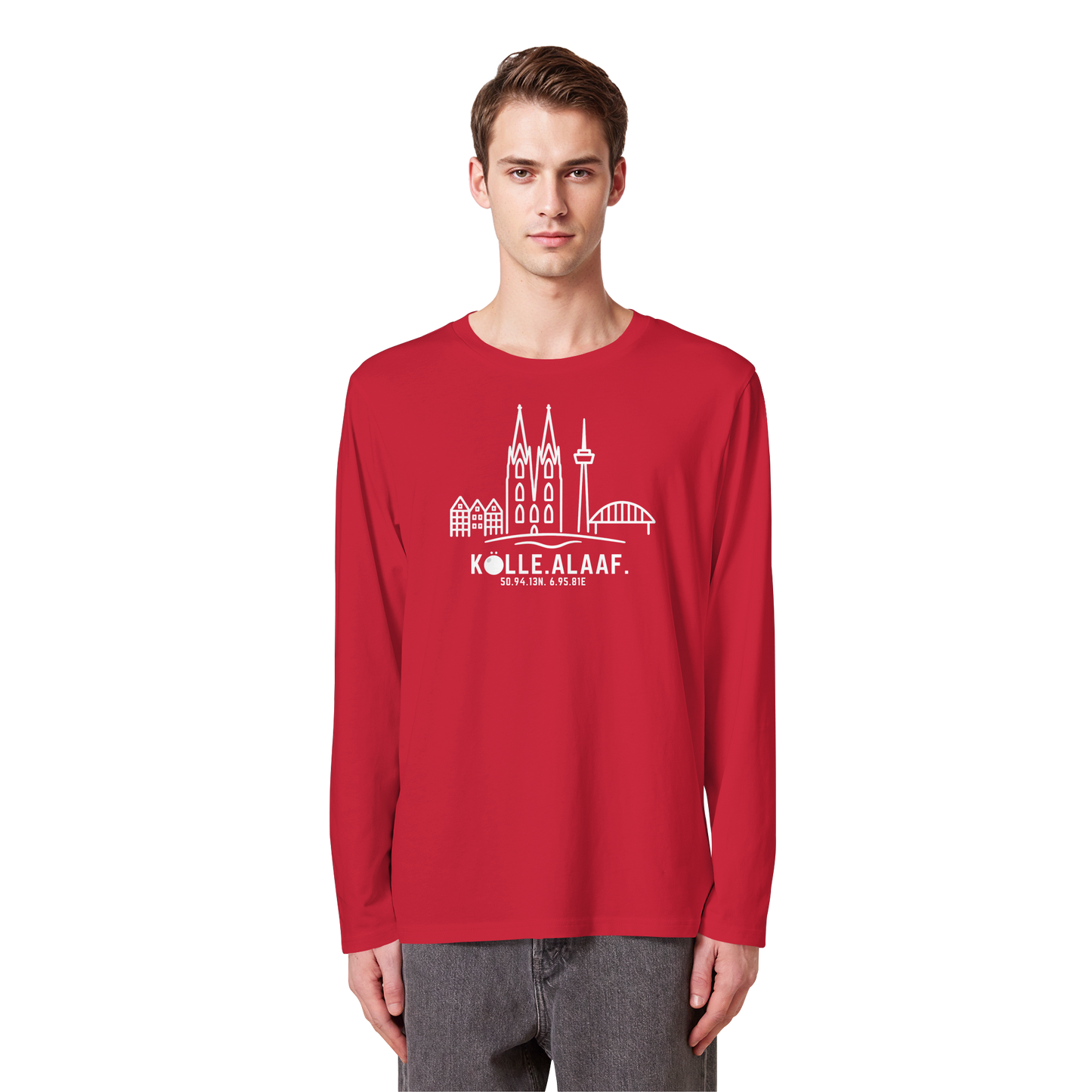 Skyline Alaaf Druck - Organic Longsleeve T-Shirt