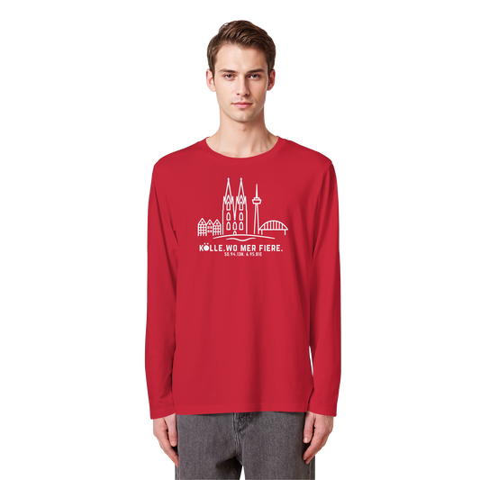 Skyline Fiere Druck - Organic Longsleeve T-Shirt