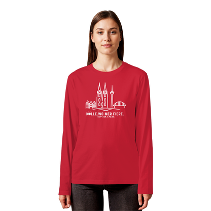 Skyline Fiere Druck - Organic Longsleeve T-Shirt