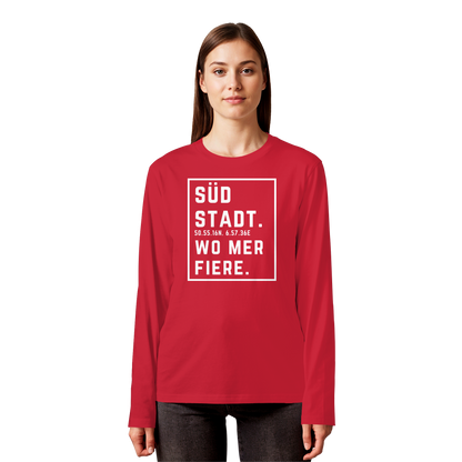 Südstadt Fiere Druck - Organic Longsleeve T-Shirt