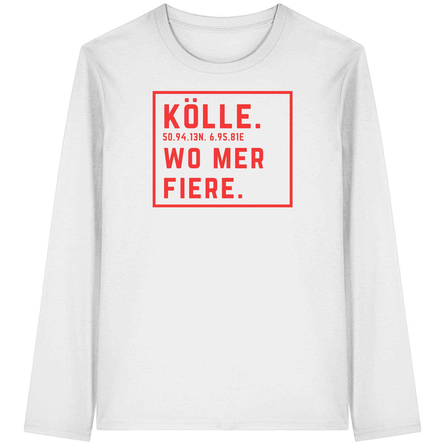 Kölle Fiere Druck - Organic Longsleeve T-Shirt