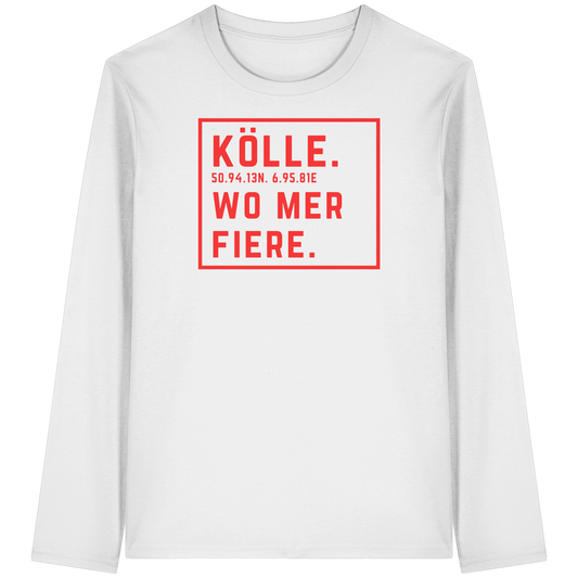Kölle Fiere Druck - Organic Longsleeve T-Shirt