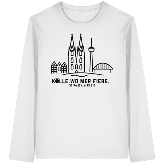 Skyline Fiere Druck - Organic Longsleeve T-Shirt