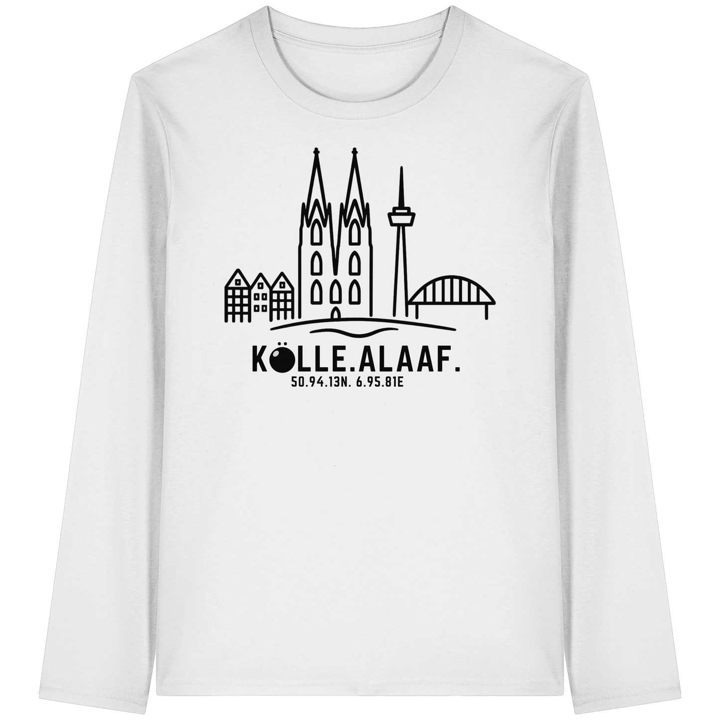 Skyline Alaaf Druck - Organic Longsleeve T-Shirt