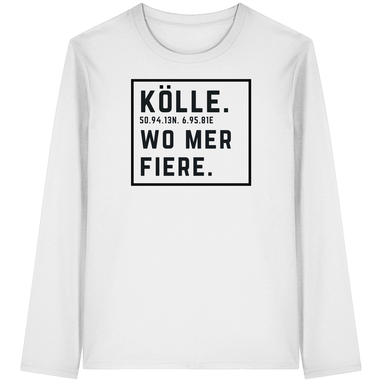 Kölle Fiere Druck - Organic Longsleeve T-Shirt