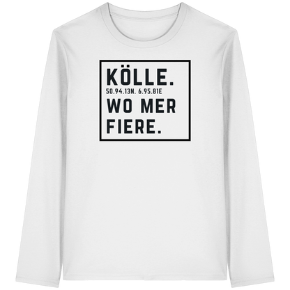Kölle Fiere Druck - Organic Longsleeve T-Shirt