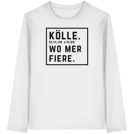Kölle Fiere Druck - Organic Longsleeve T-Shirt