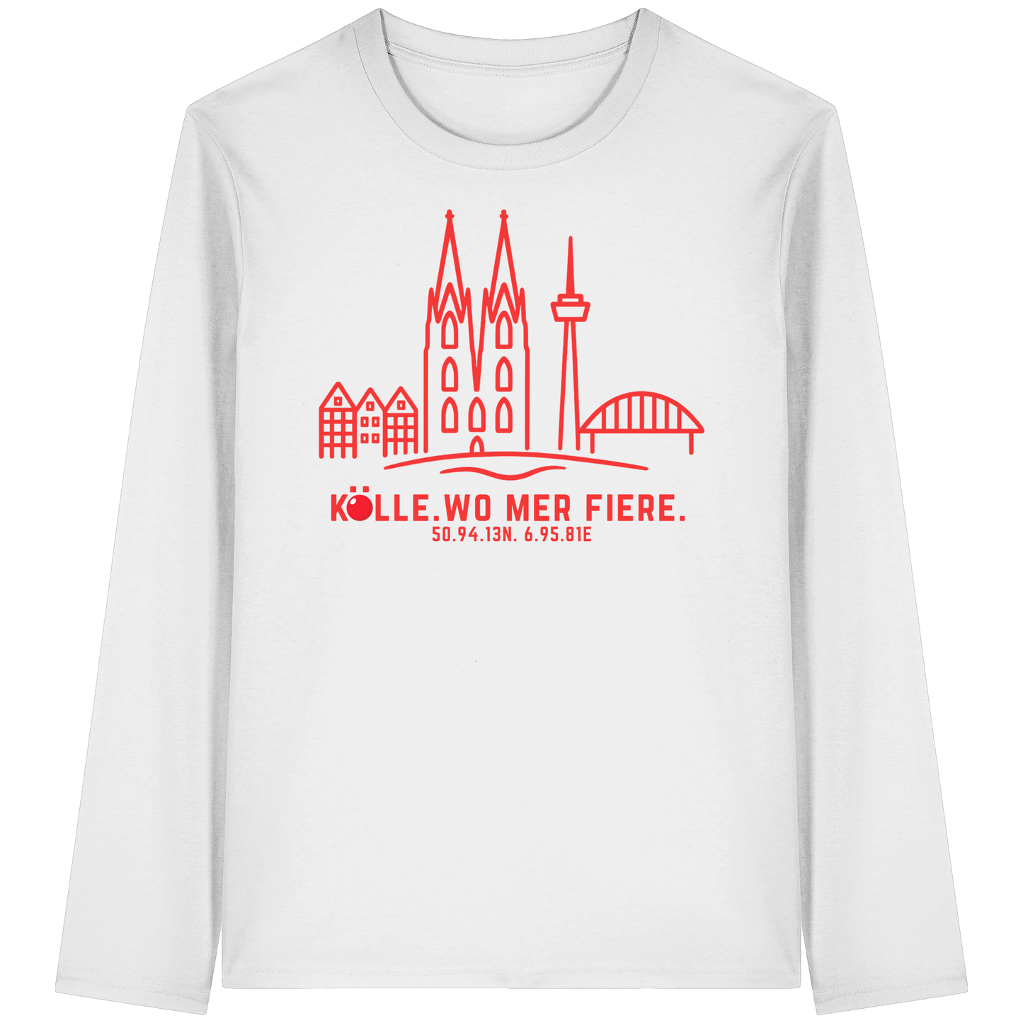 Skyline Fiere Druck  - Organic Longsleeve T-Shirt