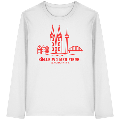 Skyline Fiere Druck  - Organic Longsleeve T-Shirt