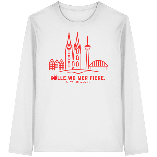 Skyline Fiere Druck  - Organic Longsleeve T-Shirt
