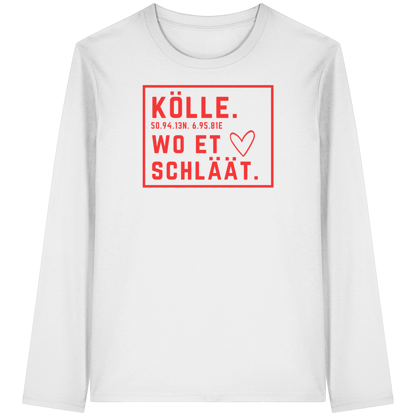 Kölle Hätz Druck - Organic Longsleeve T-Shirt