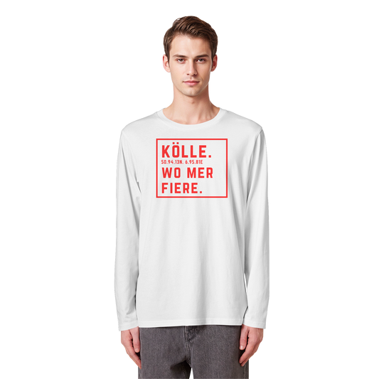 Kölle Fiere Druck - Organic Longsleeve T-Shirt