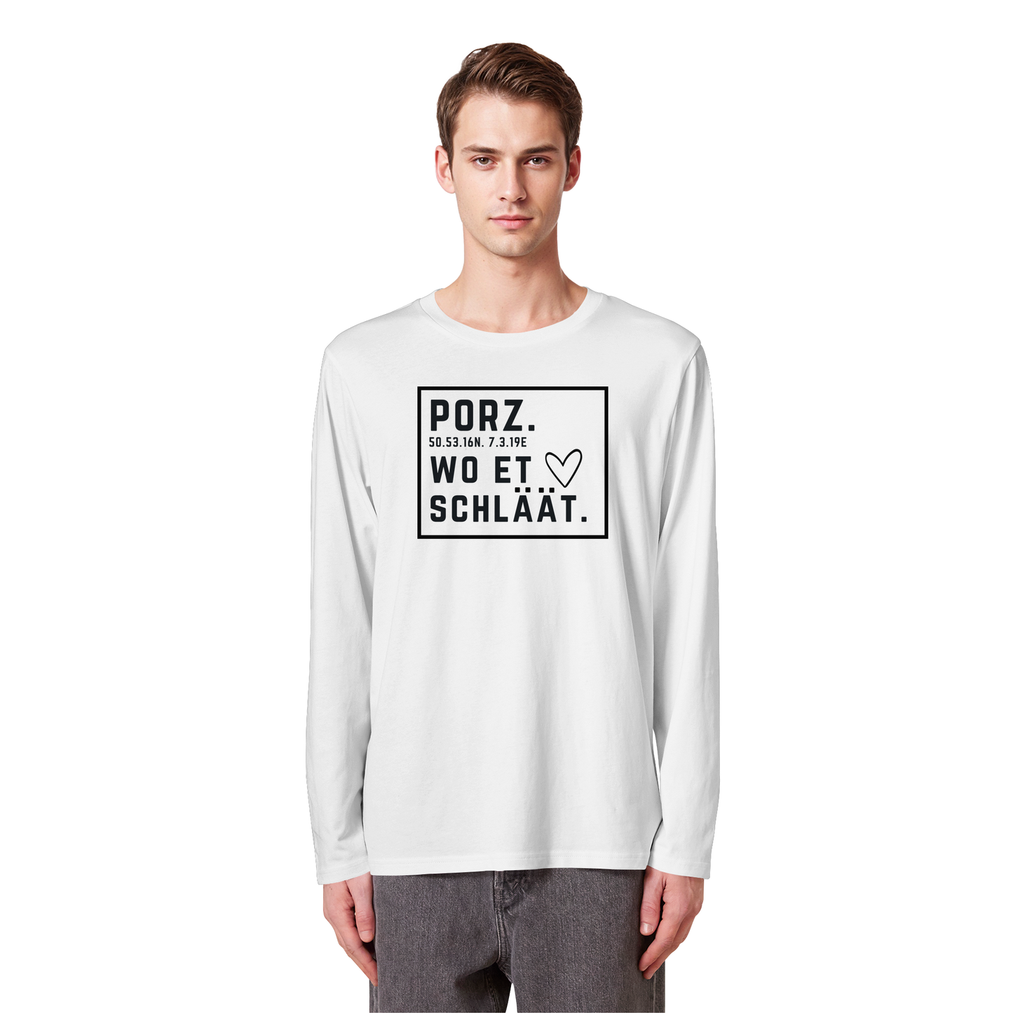 Porz Hätz Druck - Organic Longsleeve T-Shirt
