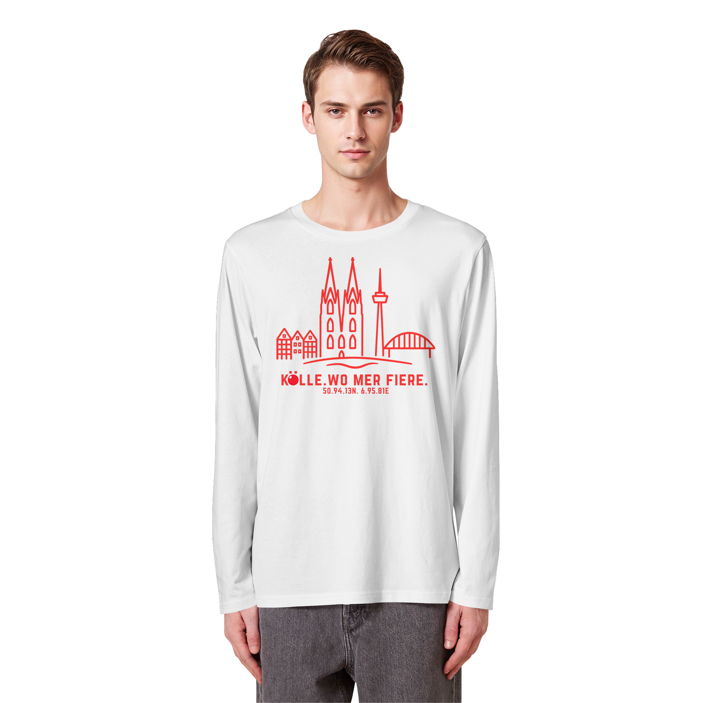 Skyline Fiere Druck  - Organic Longsleeve T-Shirt