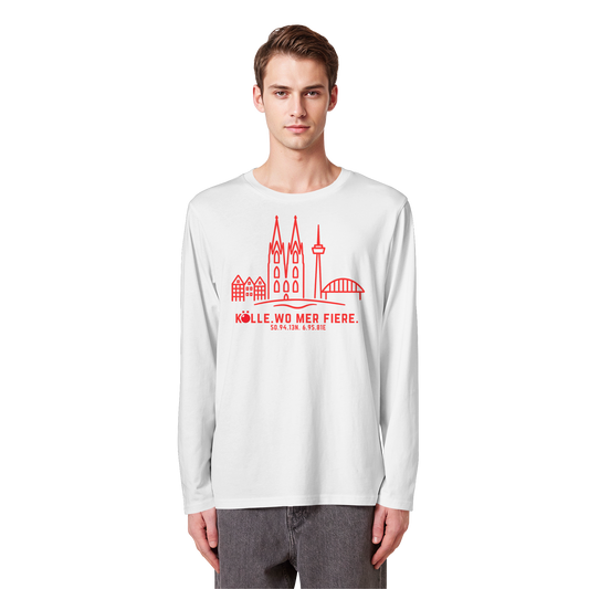 Skyline Fiere Druck  - Organic Longsleeve T-Shirt
