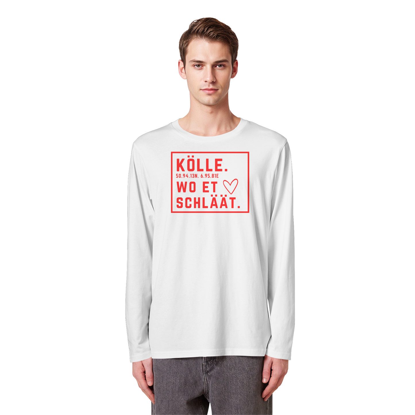 Kölle Hätz Druck - Organic Longsleeve T-Shirt