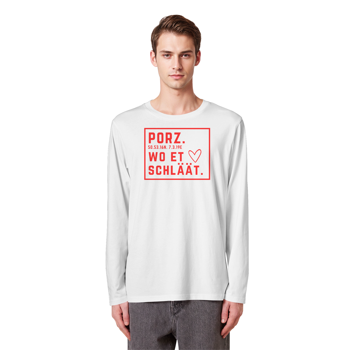 Porz Hätz Druck - Organic Longsleeve T-Shirt