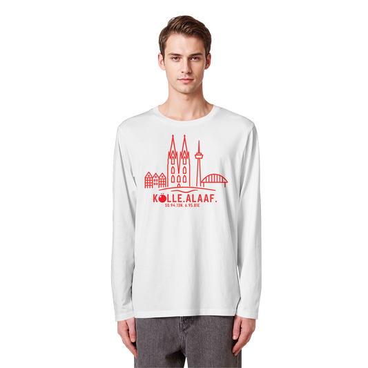 Skyline Alaaf Druck - Organic Longsleeve T-Shirt