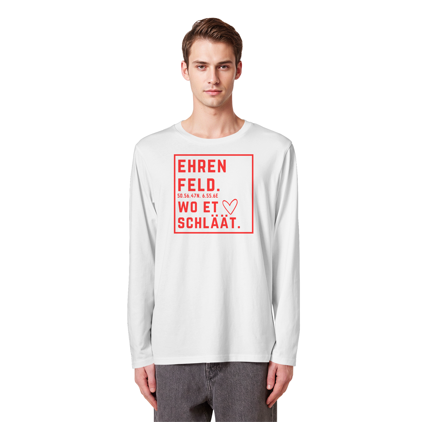 Ehrenfeld Hätz Druck - Organic Longsleeve T-Shirt