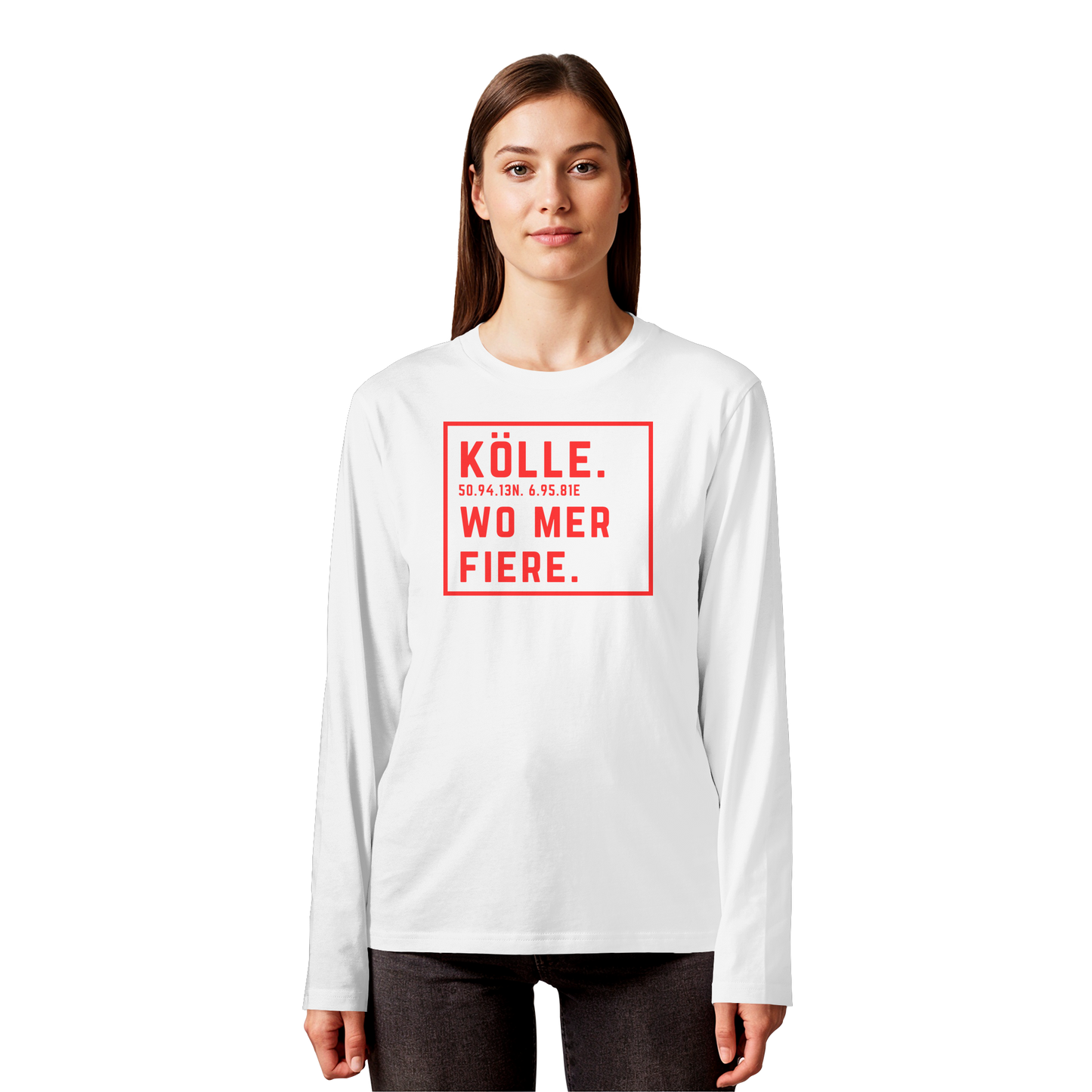 Kölle Fiere Druck - Organic Longsleeve T-Shirt