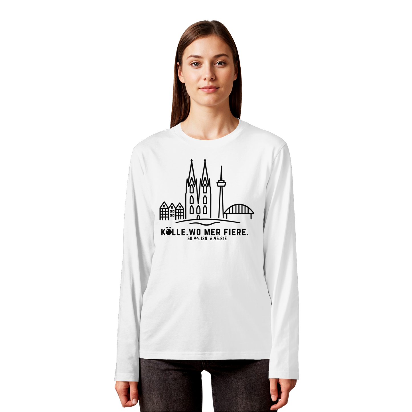 Skyline Fiere Druck - Organic Longsleeve T-Shirt