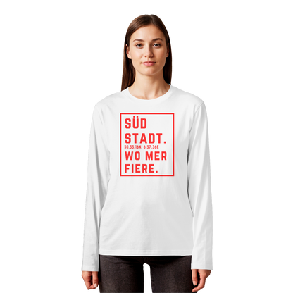 Südstadt Fiere Druck - Organic Longsleeve T-Shirt