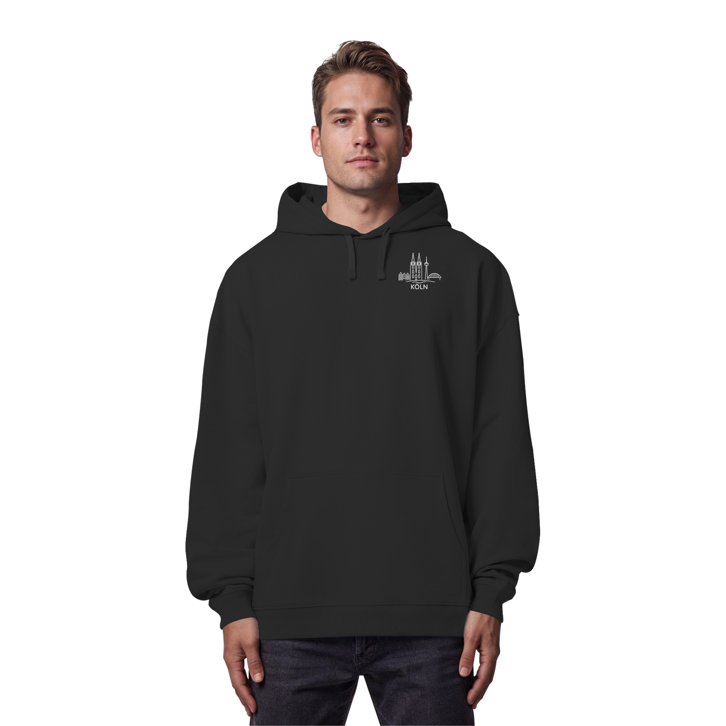 Köln Skyline Stick - Organic Oversize Hoodie
