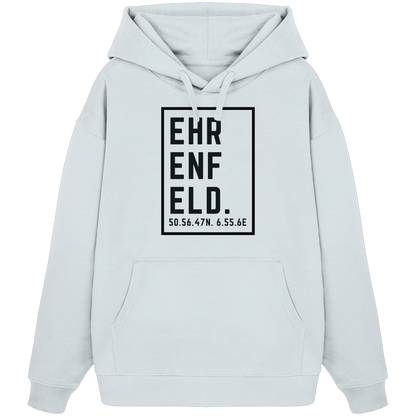 Ehrenfeld Koordinaten (großer Druck auf der Brust) - Organic Oversize Hoodie