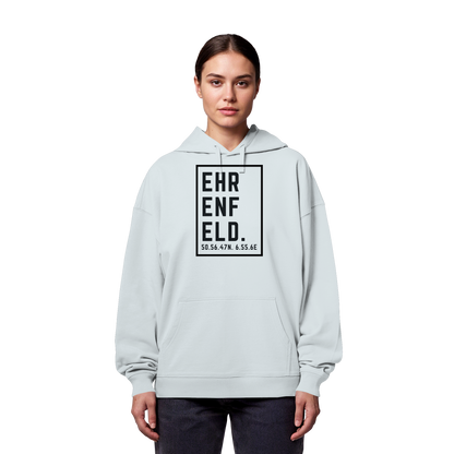 Ehrenfeld Koordinaten (großer Druck auf der Brust) - Organic Oversize Hoodie