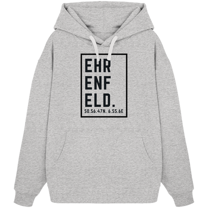 Ehrenfeld Koordinaten (großer Druck auf der Brust) - Organic Oversize Hoodie