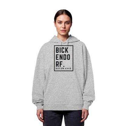 Bickendorf Koordinaten (großer Druck auf der Brust) - Organic Oversize Hoodie