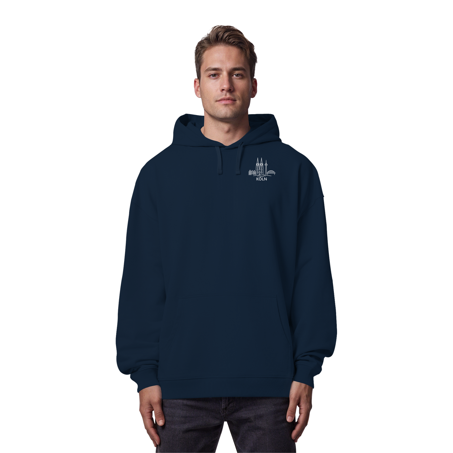 Köln Skyline Stick - Organic Oversize Hoodie