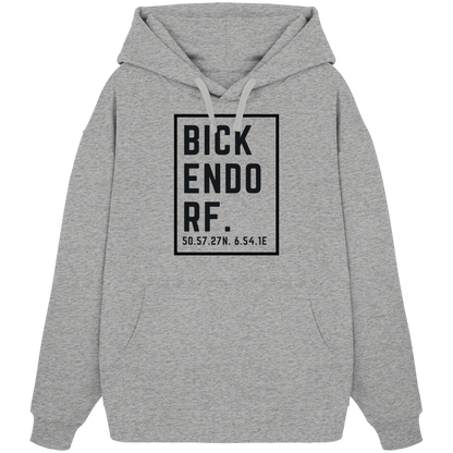 Bickendorf Koordinaten (großer Druck auf der Brust) - Organic Oversize Hoodie